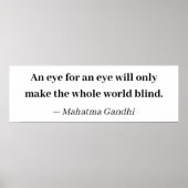 Een oog maakt de hele wereld blind poster (Voorkant)
