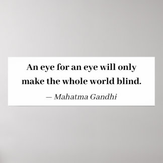 Een oog maakt de hele wereld blind poster