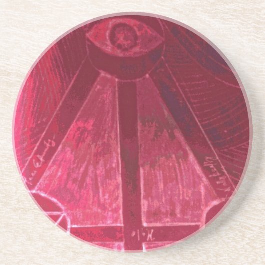 één oog naar je kijkt zandsteen onderzetter (Voorkant)