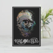 EEN OOG SCHEDEL DOOD HALLOWEEN KOSTUUM PARTY KAART (Staand voorkant)