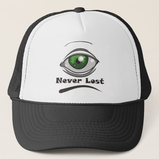 één oog trucker pet (Voorkant)