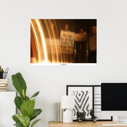 Een oog voor een oog maakt de hele wereld blind poster (Thuiskantoor)