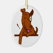 ÉÉN OOGDE DOG ROND ORNAMENT (Rechts)