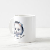 Een oogje houden op je koffie mok (Voorkant links)