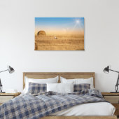 Een ooievaar  canvas afdruk (Insitu (Slaapkamer))