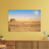 Een ooievaar  canvas afdruk (Insitu (Woonkamer))