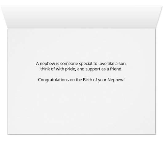 Een oom gefeliciteerd Blauwe Stippen Nephew (Binenzijde Horizontaal (Onderkant))