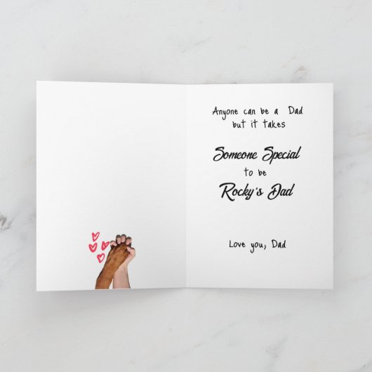 Een oom is als een vader die gepersonaliseerde vad bedankkaart (Binnen)