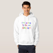 Een oomkleurige tekst hoodie (Voorkant volledig)