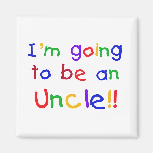 Een oomkleurige tekst magneet (Voorkant)