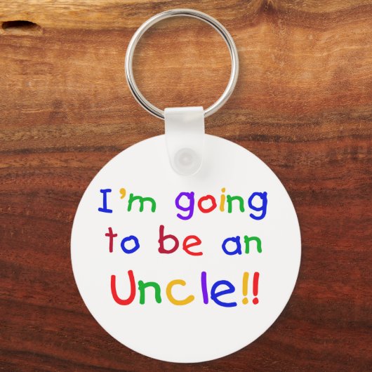 Een oomkleurige tekst sleutelhanger (Voorkant)