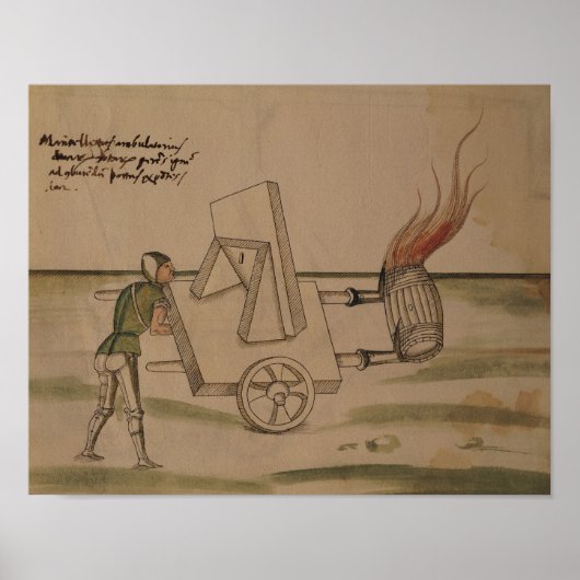 Een oorlogsmachine, illustratie van 'De Machinis' Poster (Voorkant)
