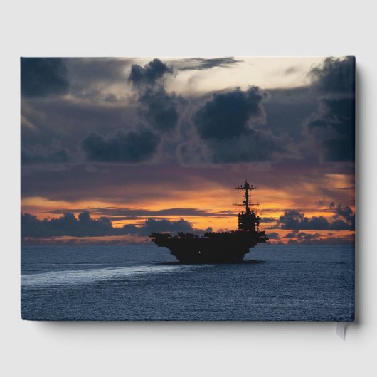 Een oorlogsschip bij Zee Veteran Gastenboek (Achterkant)