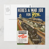 Een oorlogstaak voor je Briefkaart. Briefkaart (Voorkant / Achterkant)