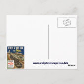 Een oorlogstaak voor je Briefkaart. Briefkaart (Achterkant)