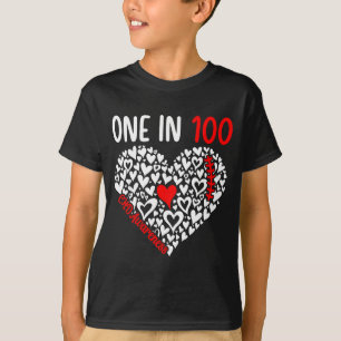 Eén op 100 Aangeboren Hartafwijking Bewustzijn Chd T-shirt
