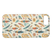 Een op bohemien geïnspireerd lichtgekleurd patroon Case-Mate iPhone case (Achterkant (Horizontaal))