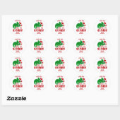 Eén op Chameleon Valentijnsdag Ronde Sticker (Vel)