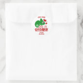 Eén op Chameleon Valentijnsdag Ronde Sticker (Tas)