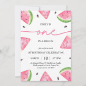 Eén op de eerste dag van de geboorte Watermelon Kaart (Voorkant)