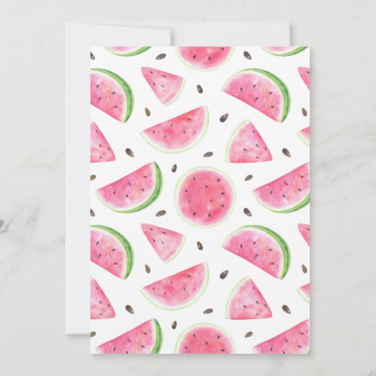 Eén op de eerste dag van de geboorte Watermelon Kaart (Achterkant)