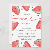 Eén op de eerste dag van de geboorte Watermelon Kaart (Voorkant)