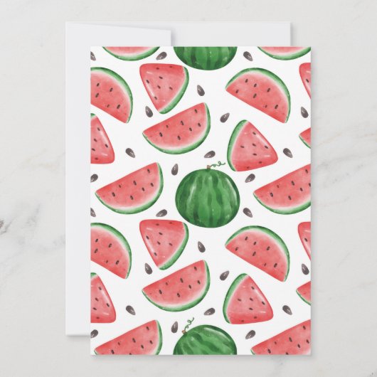 Eén op de eerste dag van de geboorte Watermelon Kaart (Achterkant)