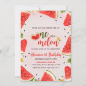 Eén op de eerste dag van de geboorte Watermelon Kaart (Voorkant)