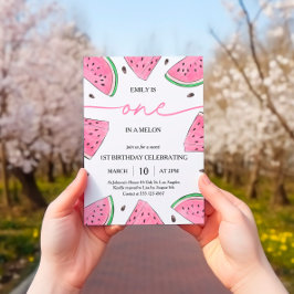 Eén op de eerste dag van de geboorte Watermelon Kaart