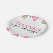 Eén op de eerste dag van de geboorte Watermelon Papieren Bordje (Gekanteld)