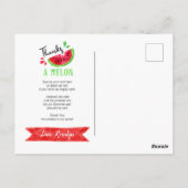 Eén op de eerste dag van de maand bedankt briefkaart (Achterkant)