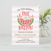 Een op de eerste dag van de melkwatermeloen kaart (Staand voorkant)