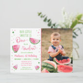 Een op de eerste dag van de melkwatermeloen kaart (Staand voorkant)