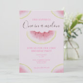 Een op de eerste dag van de melkwatermeloen kaart (Staand voorkant)