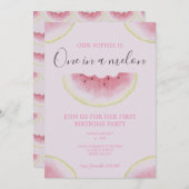 Een op de eerste dag van de melkwatermeloen kaart (Voorkant / Achterkant)