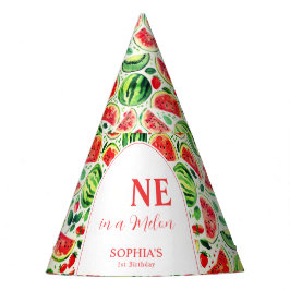 Eén op de eerste dag van een meloen feesthoedjes
