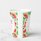 Eén op de eerste dag van een meloen papieren bekers (Links)