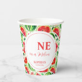 Eén op de eerste dag van een meloen papieren bekers (Voorkant)