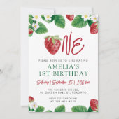 Eén op de eerste verjaardag van de zomeraardbei Be Kaart (Voorkant)