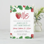 Eén op de eerste verjaardag van de zomeraardbei Be Kaart (Staand voorkant)