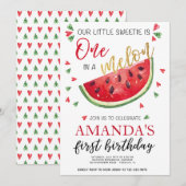 Eén op de eerste verjaardag van een meisje uit de  kaart (Voorkant / Achterkant)