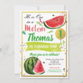 Een op de eerste verjaardag van een meloen kaart (Voorkant)