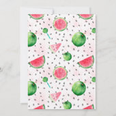 Eén op de eerste verjaardag van een Melon Cute Pin Kaart (Achterkant)