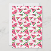 Eén op de eerste verjaardag van een Melon Watermel Kaart (Achterkant)
