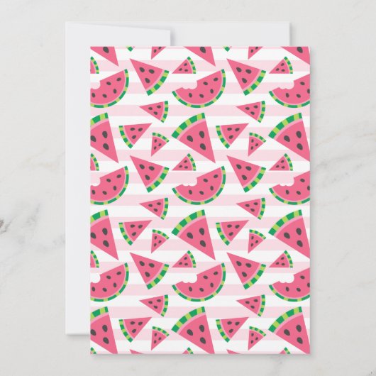 Eén op de eerste verjaardag van een Melon Watermel Kaart (Achterkant)