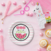 Eén op de eerste verjaardag van een Melon Watermel Papieren Bordje (Feest)