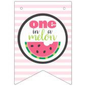 Een op de eerste verjaardag van Melon Watermelon B Vlaggetjes (Tweede vlag)