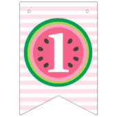 Een op de eerste verjaardag van Melon Watermelon B Vlaggetjes (Eerste vlag)