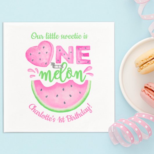 Eén op de Melon 1st Birthday Watermeloen Partij Servet