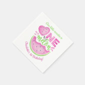 Eén op de Melon 1st Birthday Watermeloen Partij Servet (Hoek)